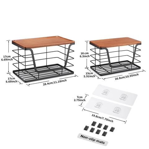 ALOCEO includes adhesive backings and non-slip feet for secure placement