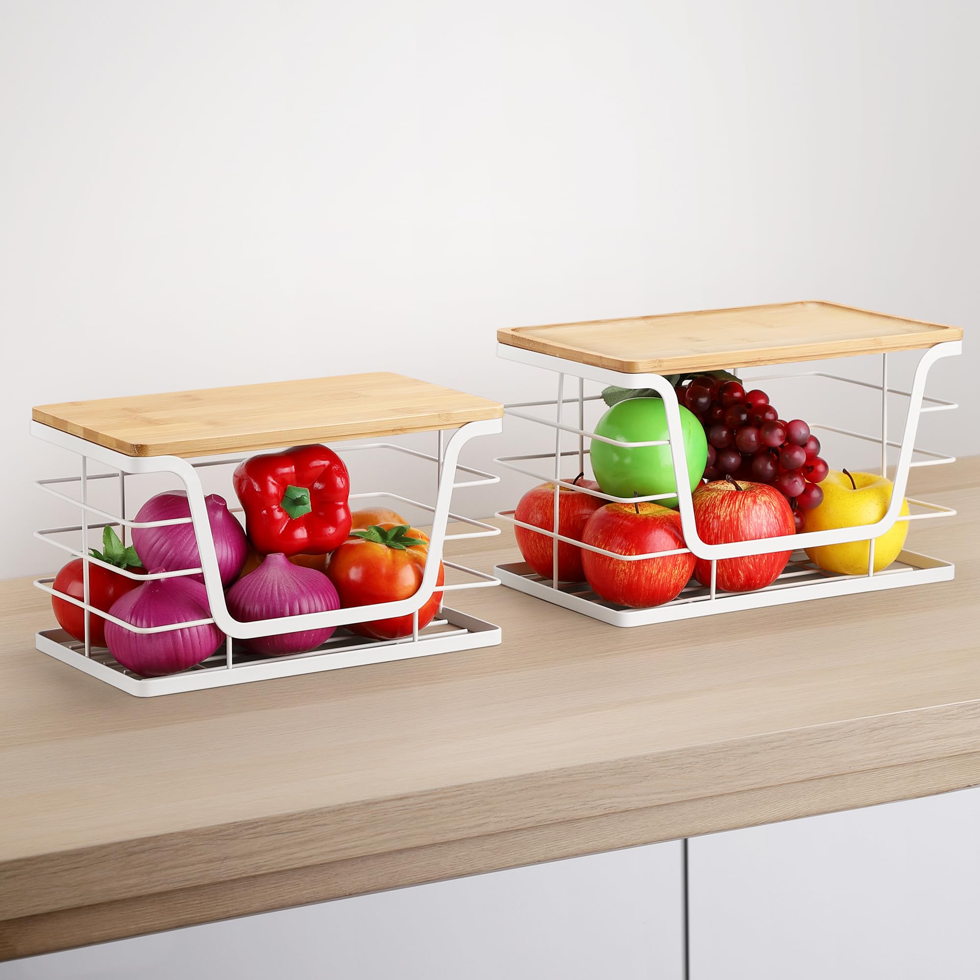 ALOCEO white under-sink storage bin designed to maximize cabinet space.