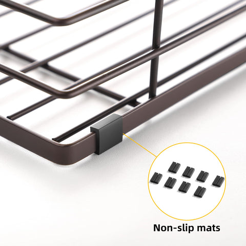 ALOCEO brown stackable basket fits under sink or in pantry.