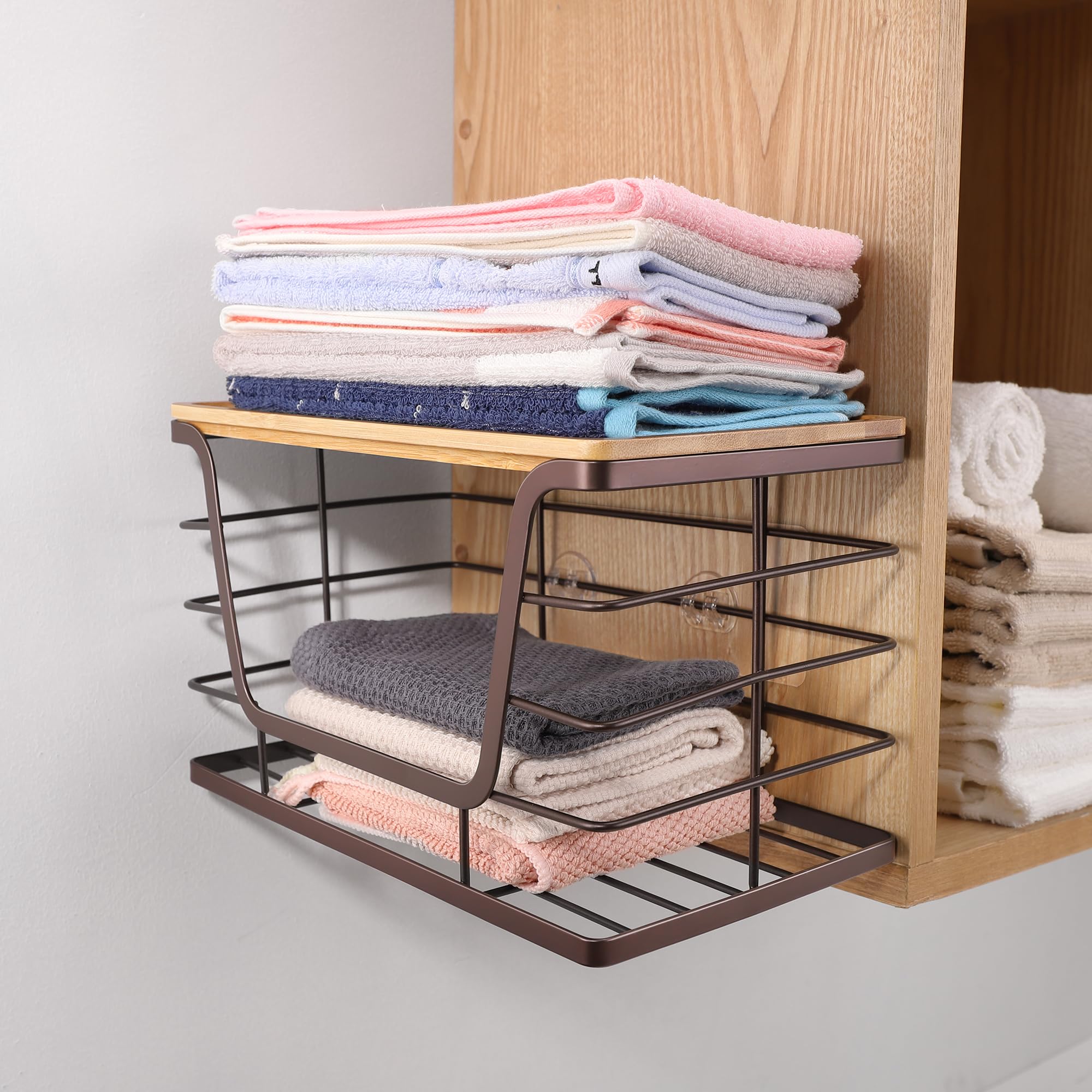 ALOCEO wall-mount option with adhesive strips, drill-free installation on smooth surfaces.