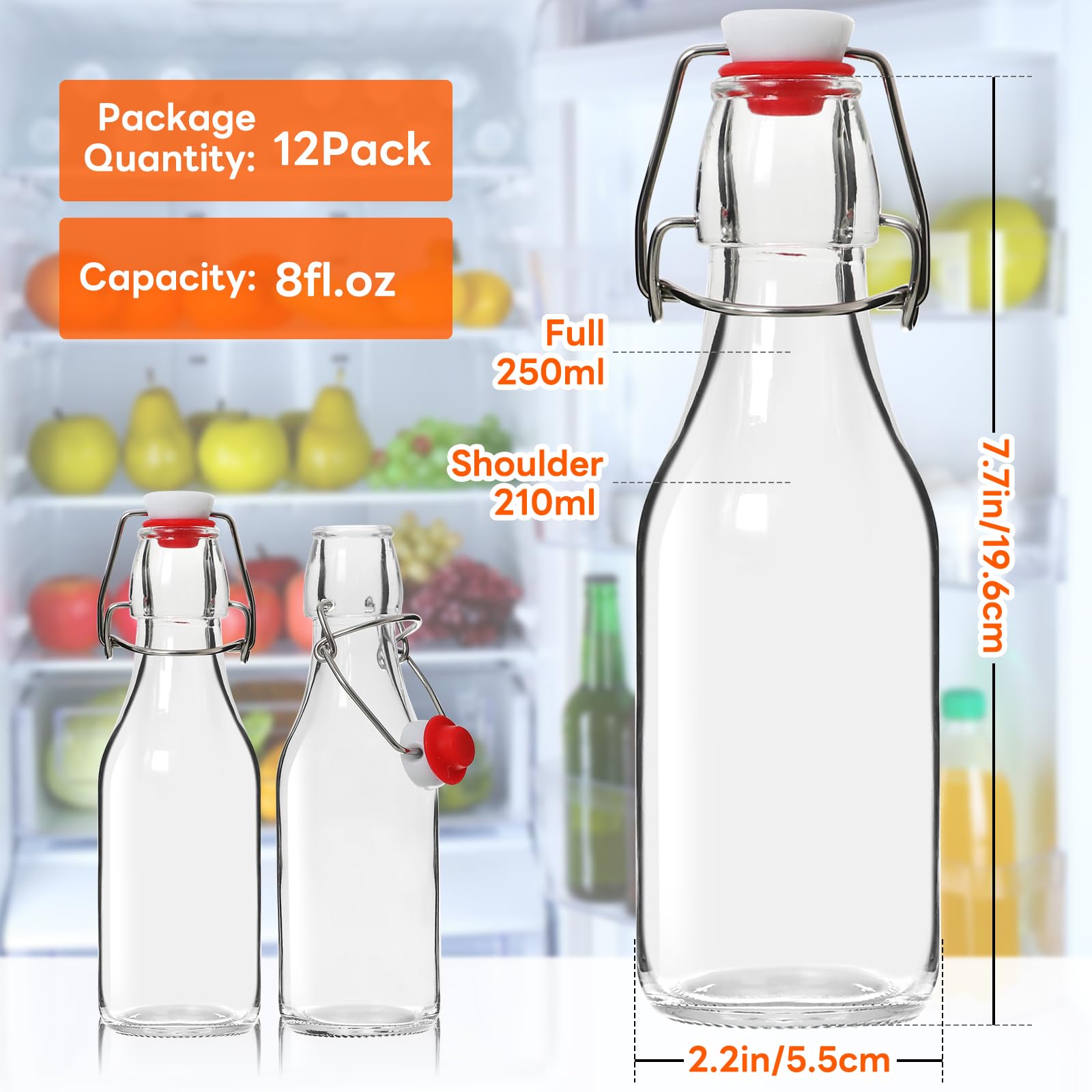 Alotpower stainless steel closure lid provides durable sealing on glass bottle.