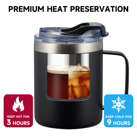 ALOUFEA double-wall vacuum design demonstrates strong temperature retention.