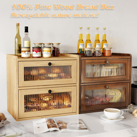 Alpeir bread box back ventilation holes prevent moisture buildup