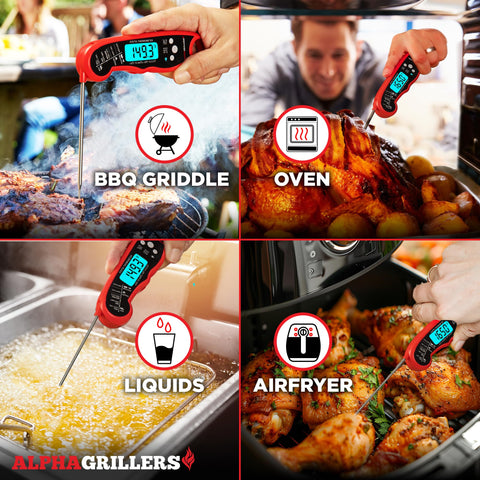 Alpha Grillers easy-clean thermometer that rinses under running water.