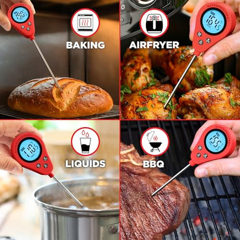 Alpha Grillers IP66 water-resistant thermometer for splash-prone kitchens