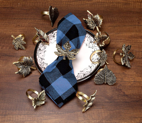 Alpha Living Home holly leaf napkin rings bring festive greenery to dinners