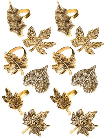 Alpha Living Home maple leaf napkin rings add autumn charm to your table