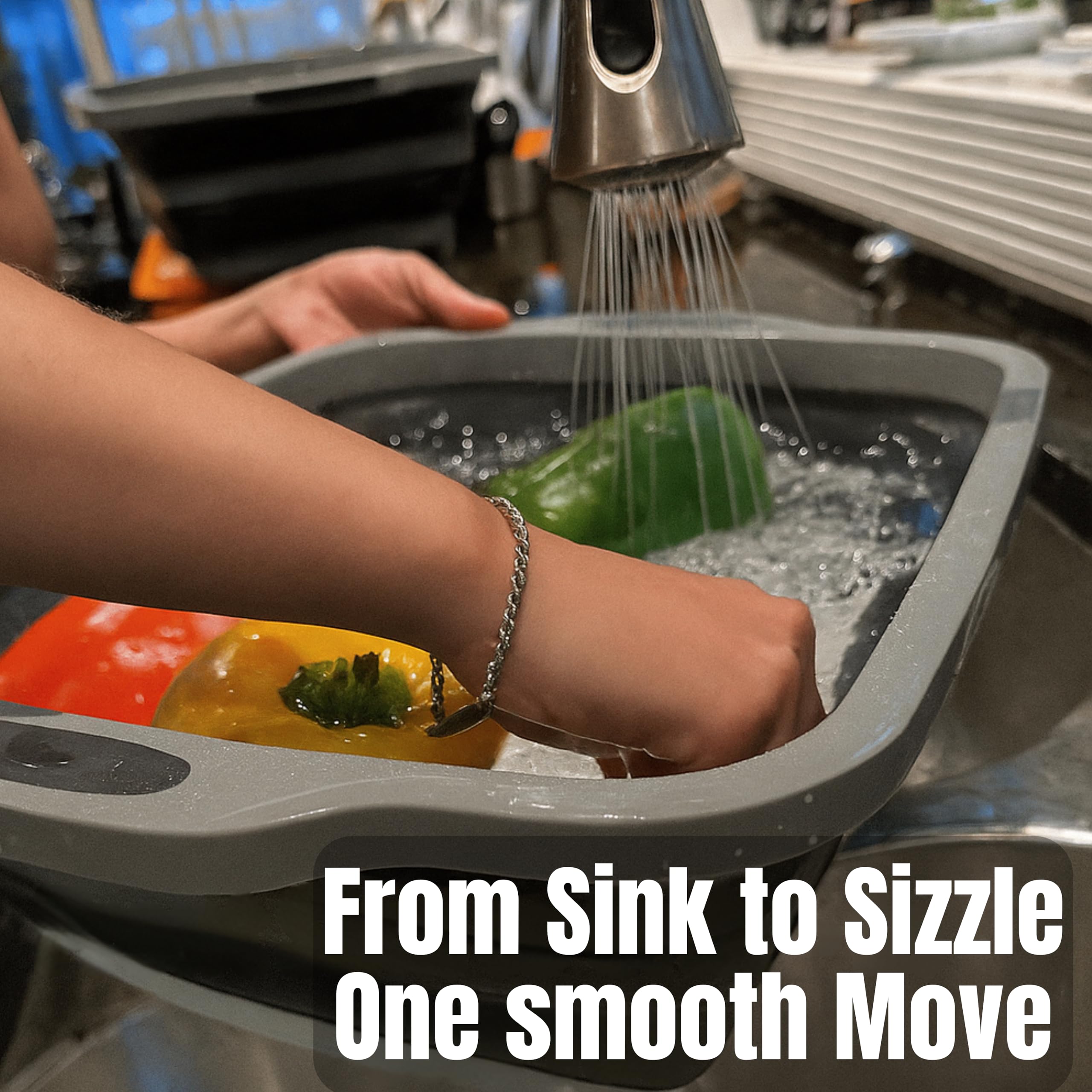 Dishwasher-safe cleaning of the Alpine Elevation tub after a barbecue.