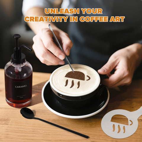 ALPIRIRAL coffee art pen in stainless steel for latte designs