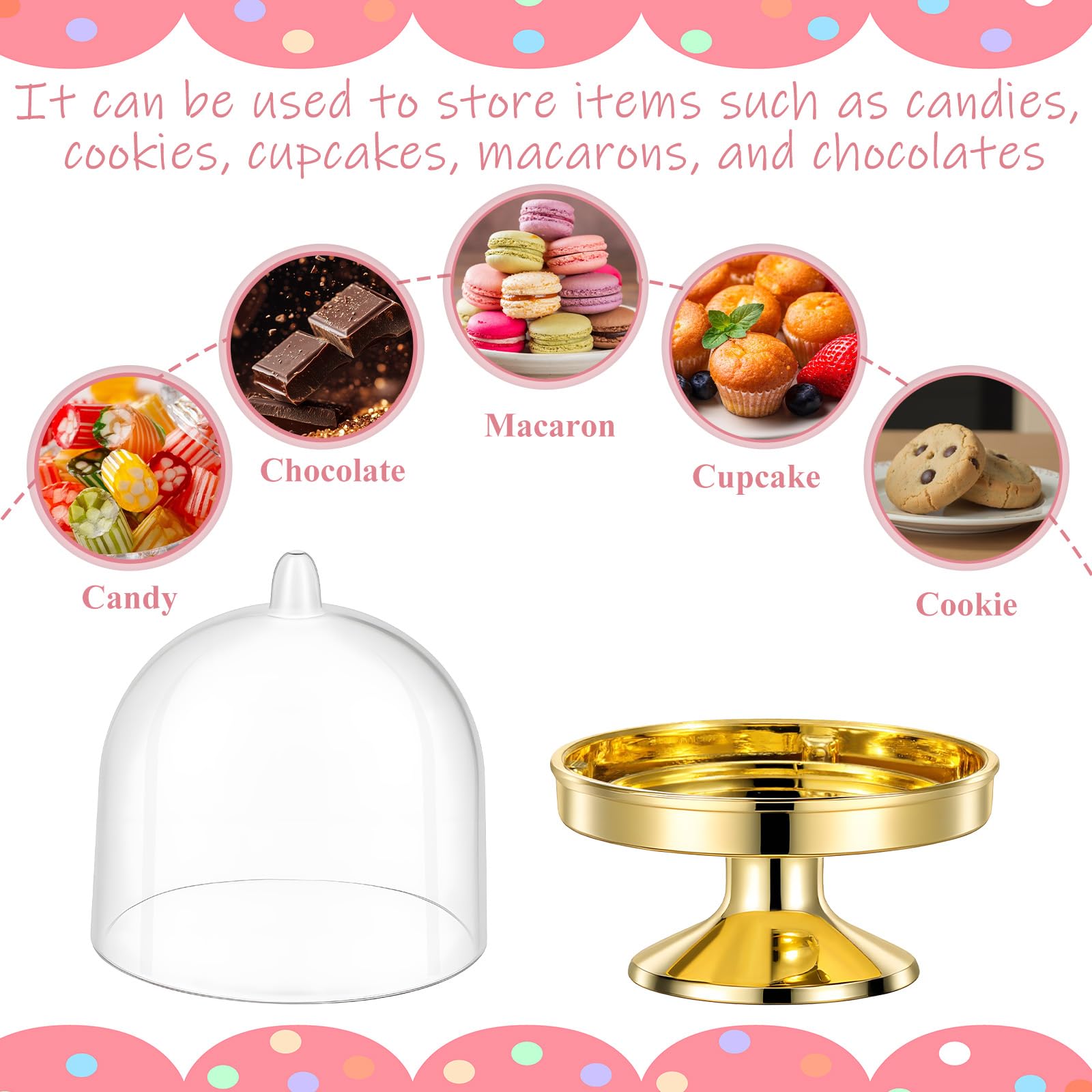 Alrhso elegant display trays add charm to parties and baby showers.
