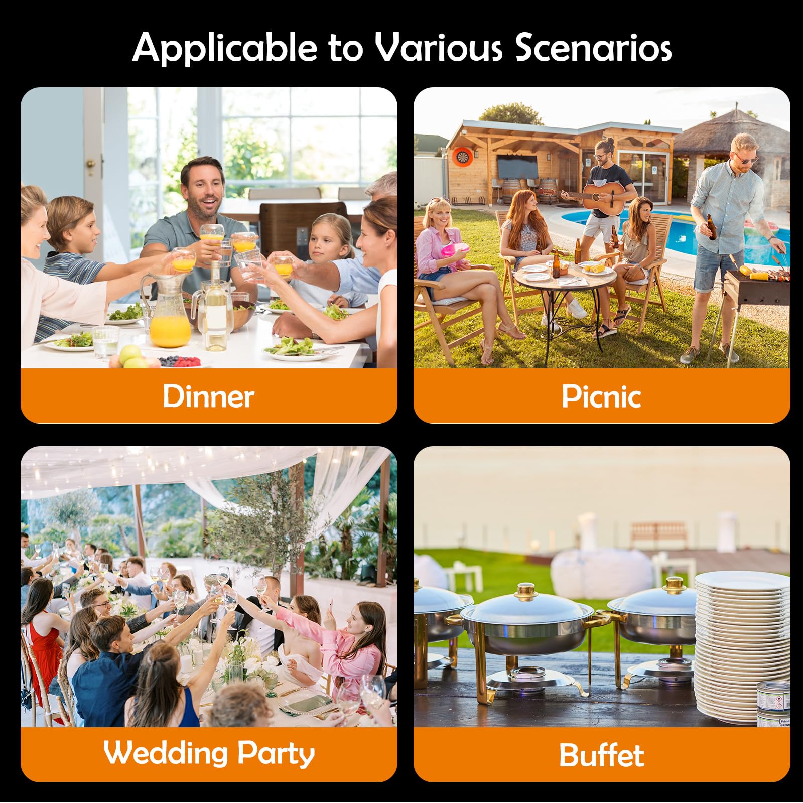 ALSO GO outdoor buffet setup no electricity flexibility