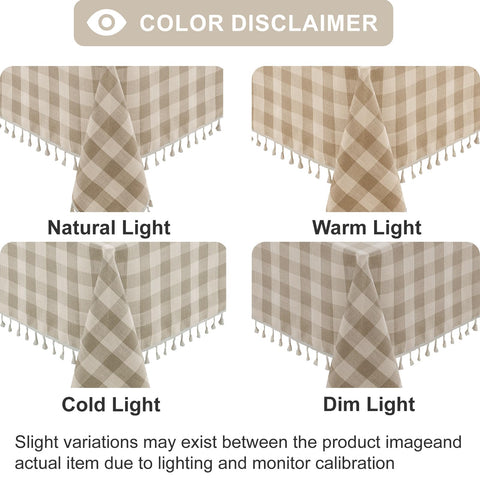 Alsoo buffalo plaid tablecloth rectangle adds rugged, casual appeal