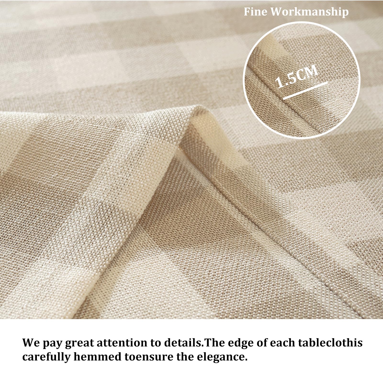 Alsoo washable tablecloth resists wrinkles for easy daily care.