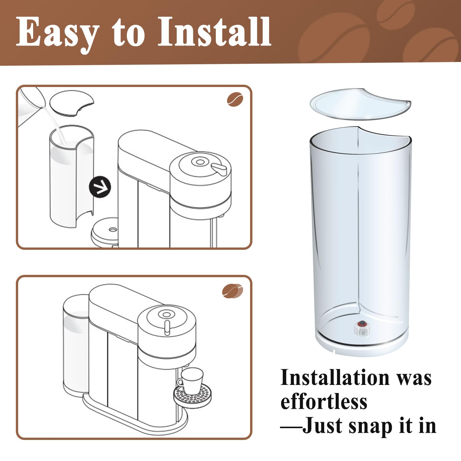 Alsoyixia water tank compatible with Krups Vertuo Next keeps coffee machine running smoothly.