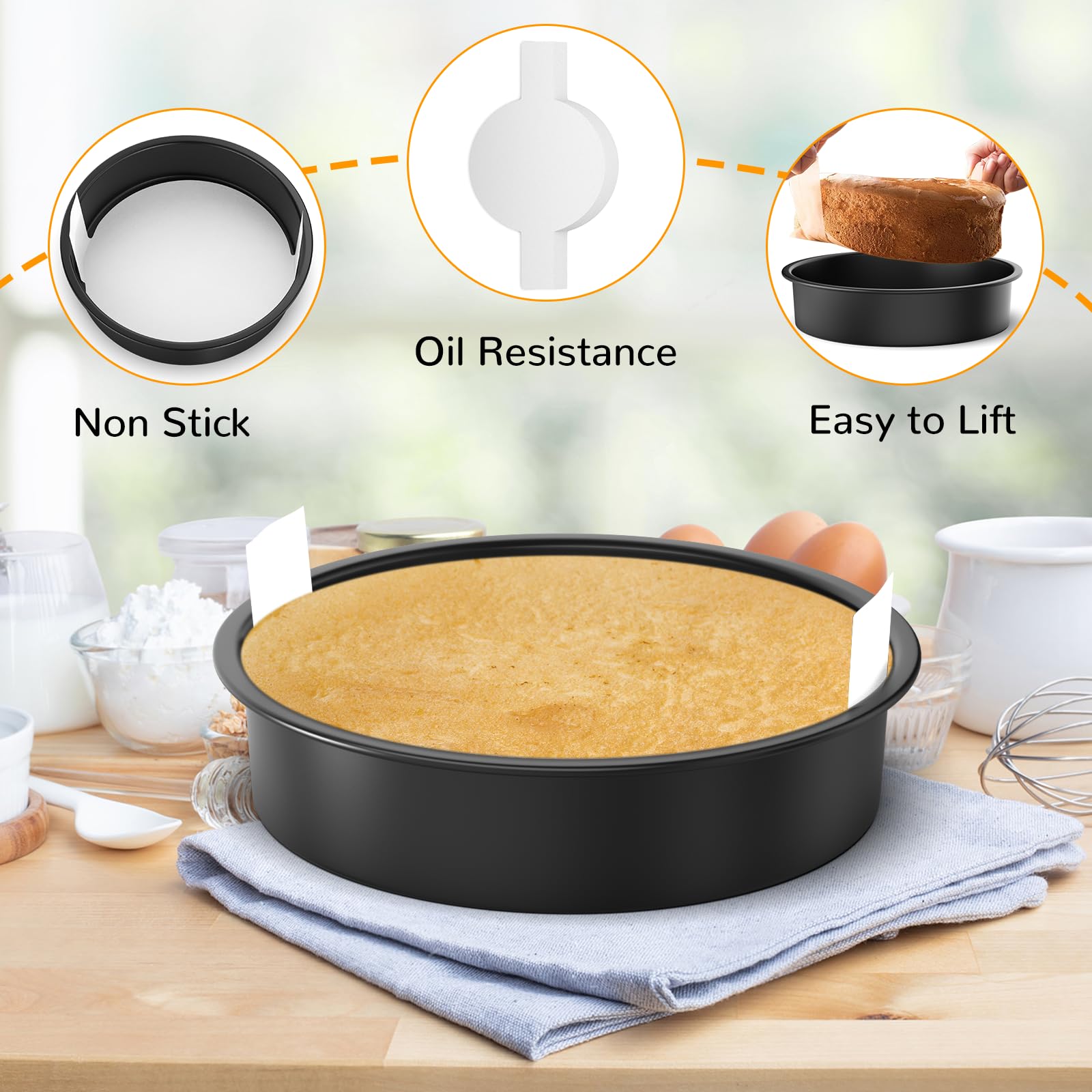 AltarreT parchment sheets included for easy cake release