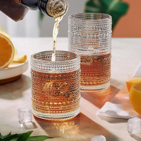 Altarret clear bar glassware suitable for beer, juice, cocktails.