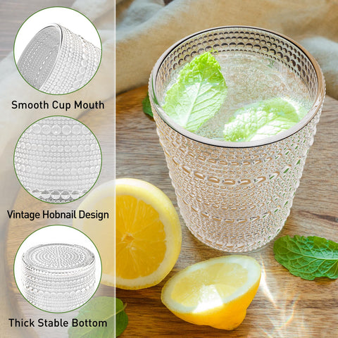 Altarret embossed hobnail texture enhances grip and table appeal.