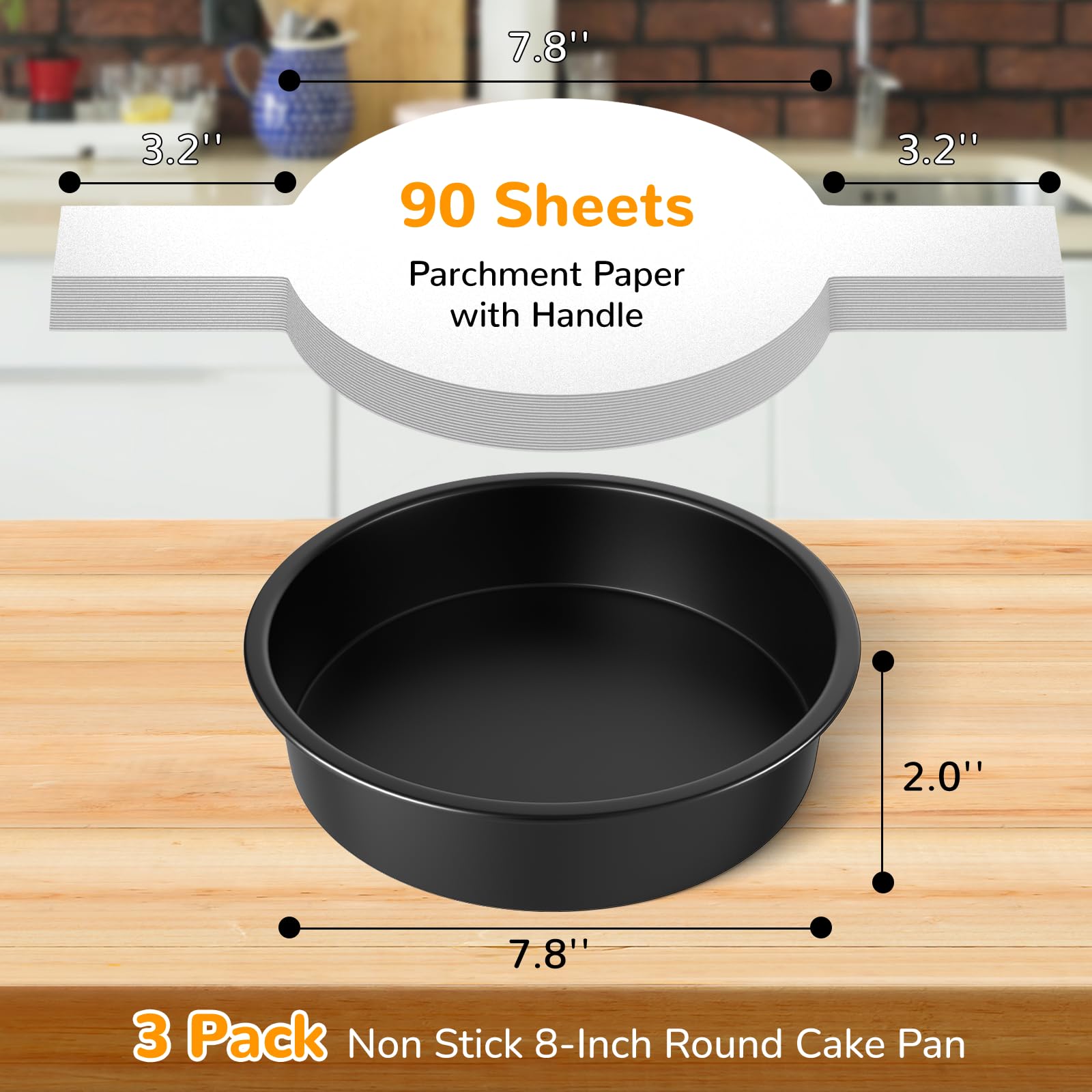 AltarreT nonstick cake pans close-up showing smooth release