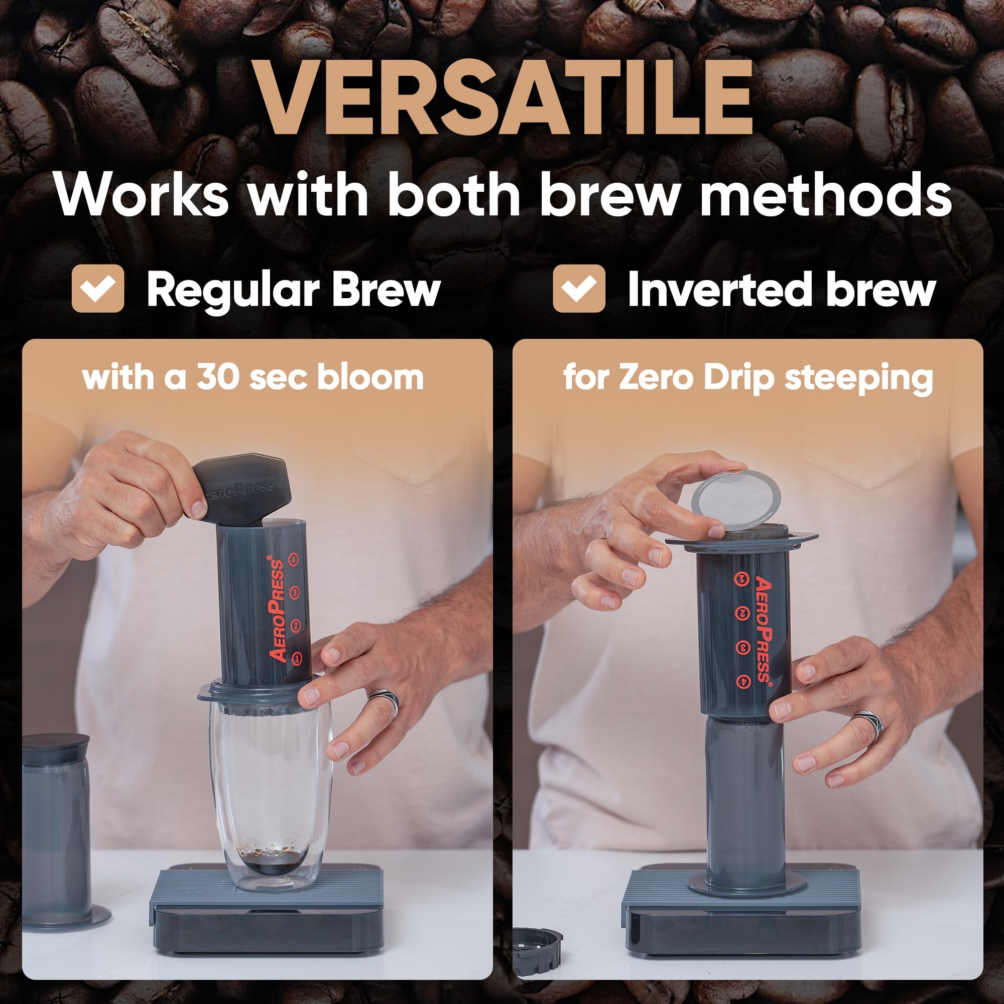 Altura Mesh Filter fits AeroPress securely, ensuring leak-free operation