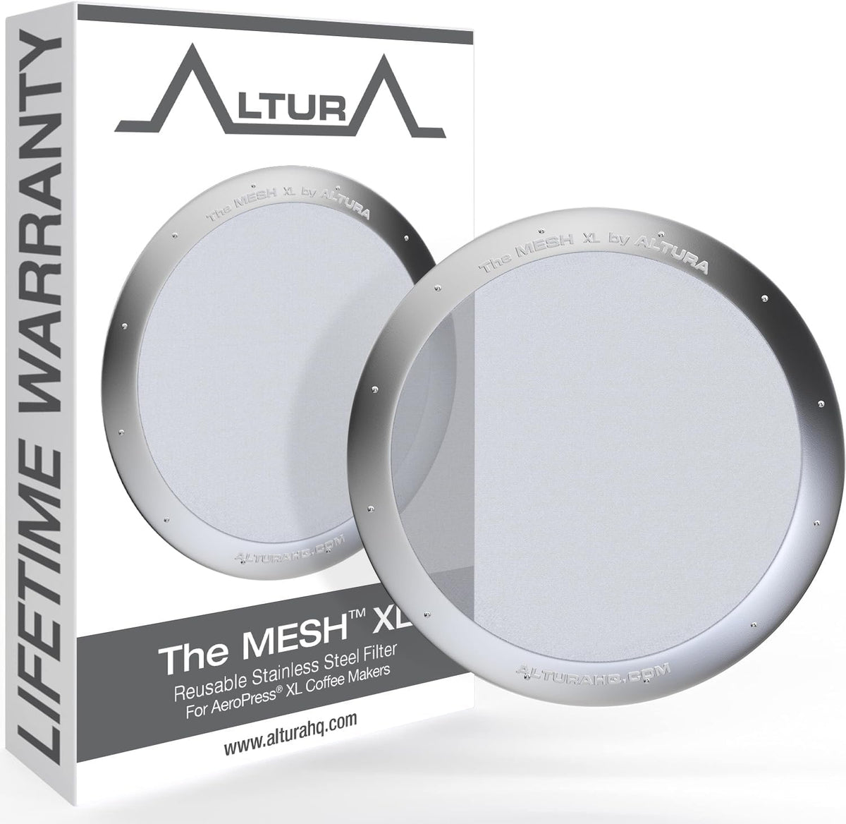 Altura MESH XL filter Aeropress fit for mess-free, flavorful brews.