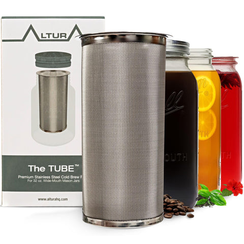 Altura The Tube cold brew filter assembly for wide-mouth jars, smooth brew expected