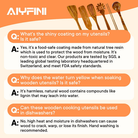 Alyfini wooden spoon rest protects countertops while cooking.