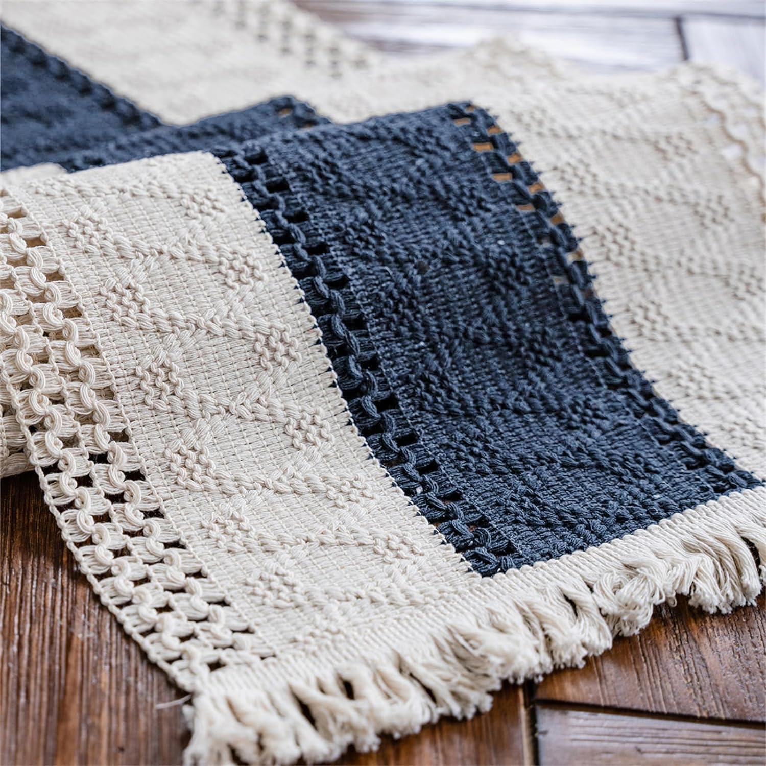 Alynsehom close-up cotton weave shows textured natural fibers.