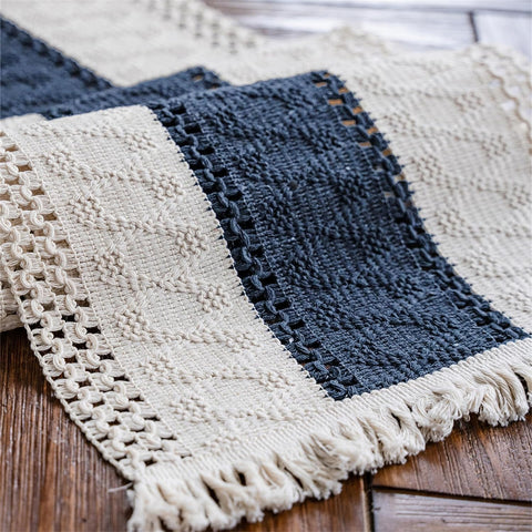 Alynsehom close-up cotton weave shows textured natural fibers.