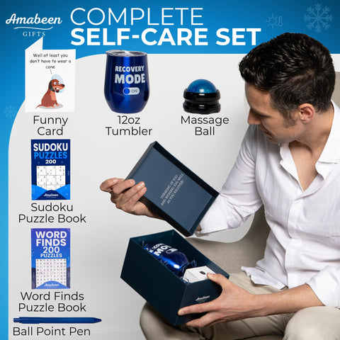 Amabeen Gifts Get Well Basket puzzle-book provides engaging downtime for recovery at home.