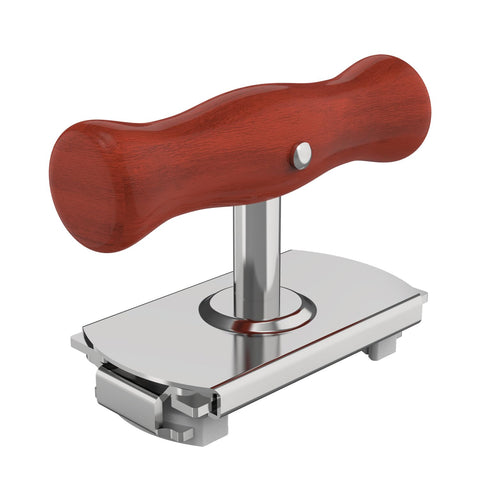 Amadething jar opener wood-handle ergonomic grip eases twisting.