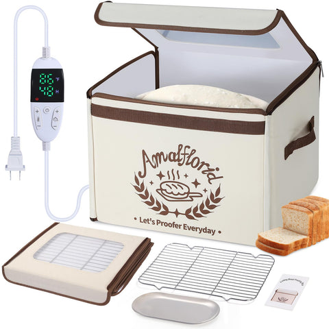 Amalflorid bread-proofing box top view shows even heat for steady dough proofing