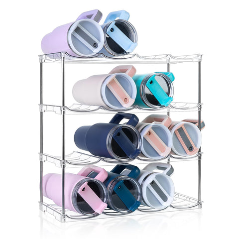 Amaoot larger bottle organizer for Stanley 40 oz tumbler keeps wide-mouth bottles organized and accessible.