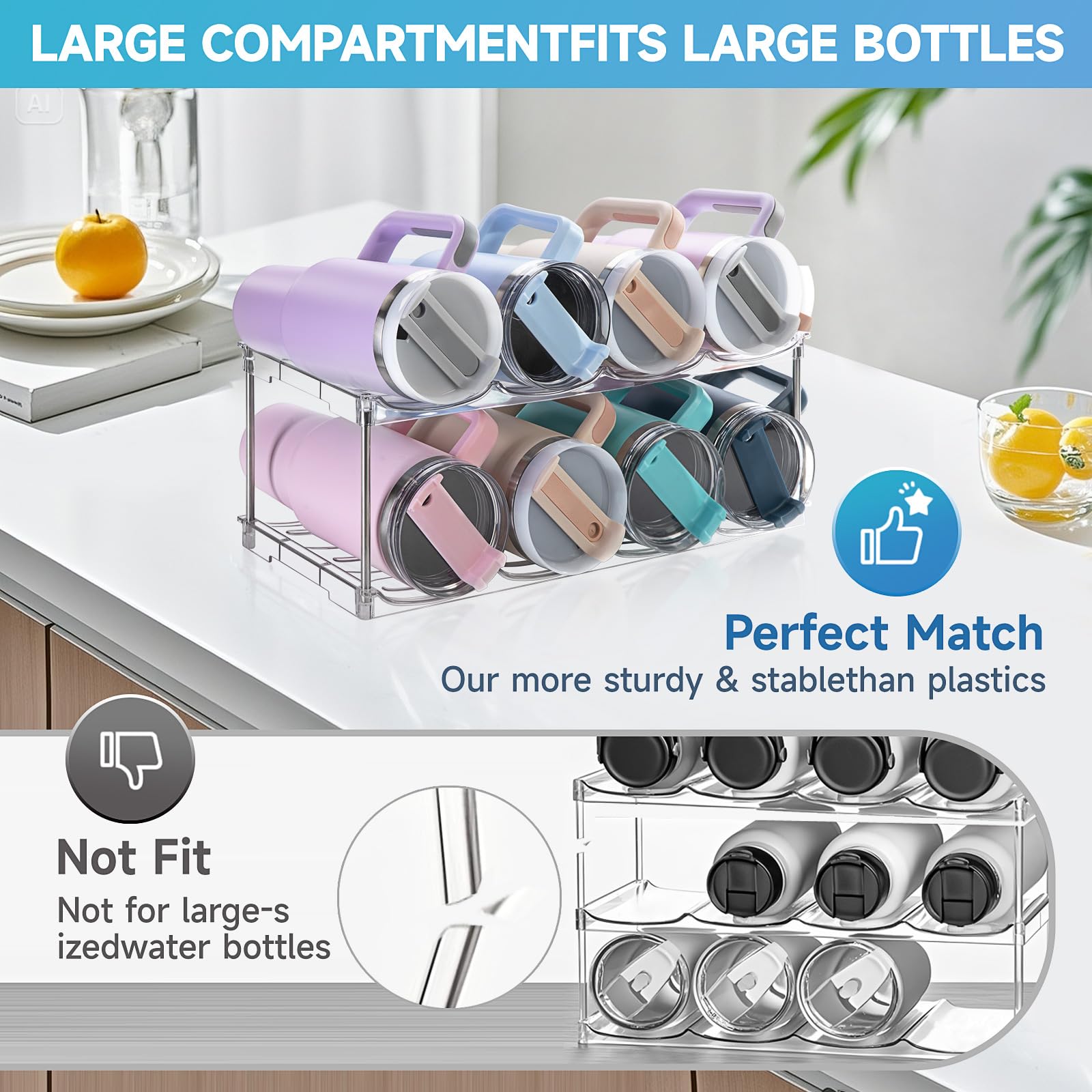 Amaoot PET material bottle storage with sturdy construction