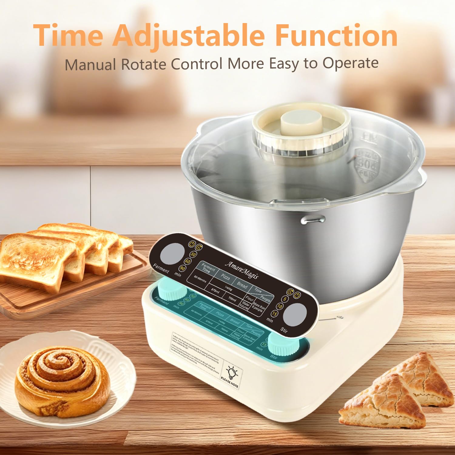 AmareMagis top window access for adding ingredients without stopping.