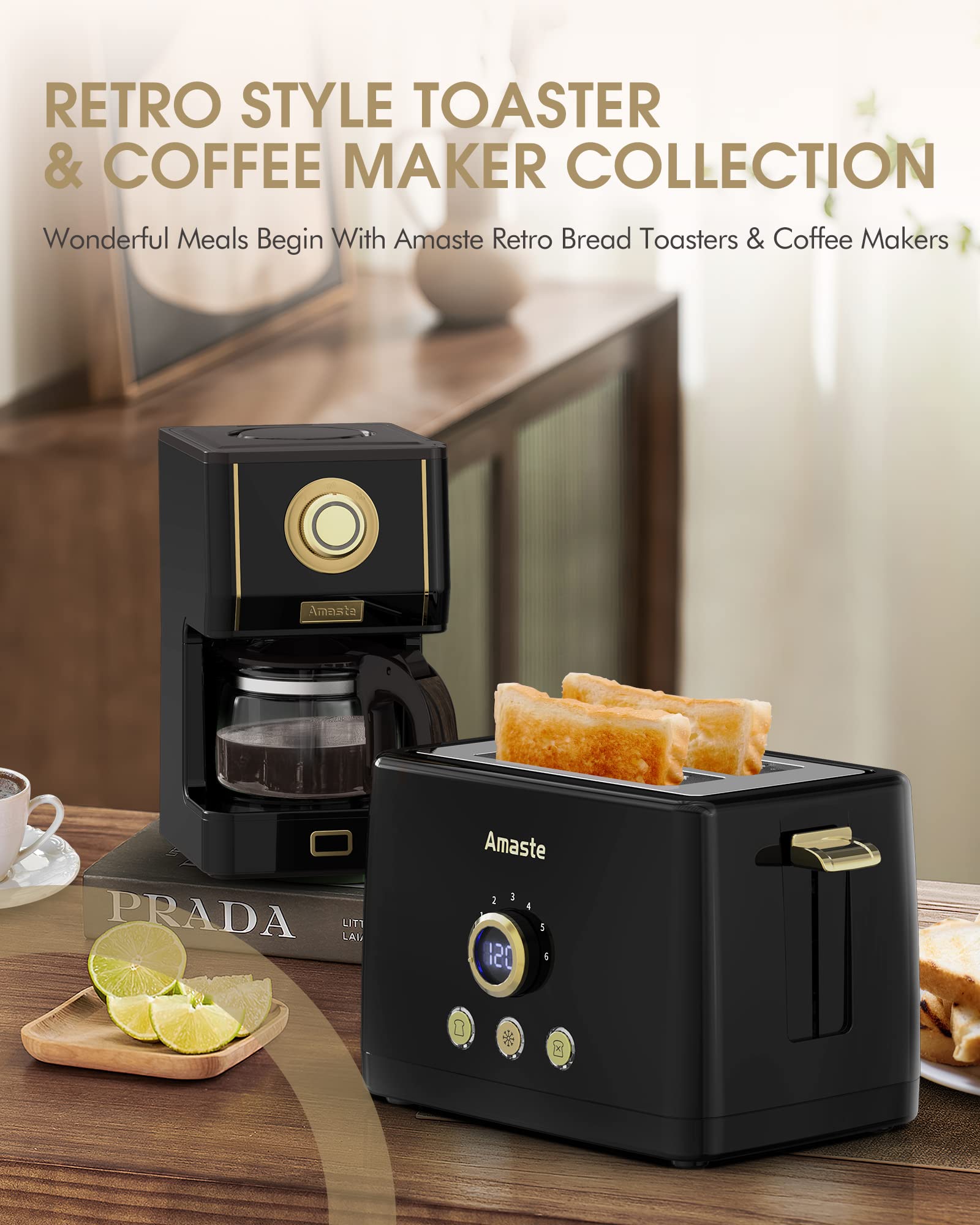 Amaste Elegant White with Rose Gold highlights modern retro appeal for your kitchen.