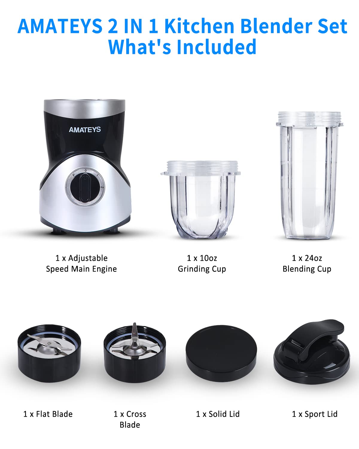 Amateys copper motor with overheating protection keeps blending safe and reliable.