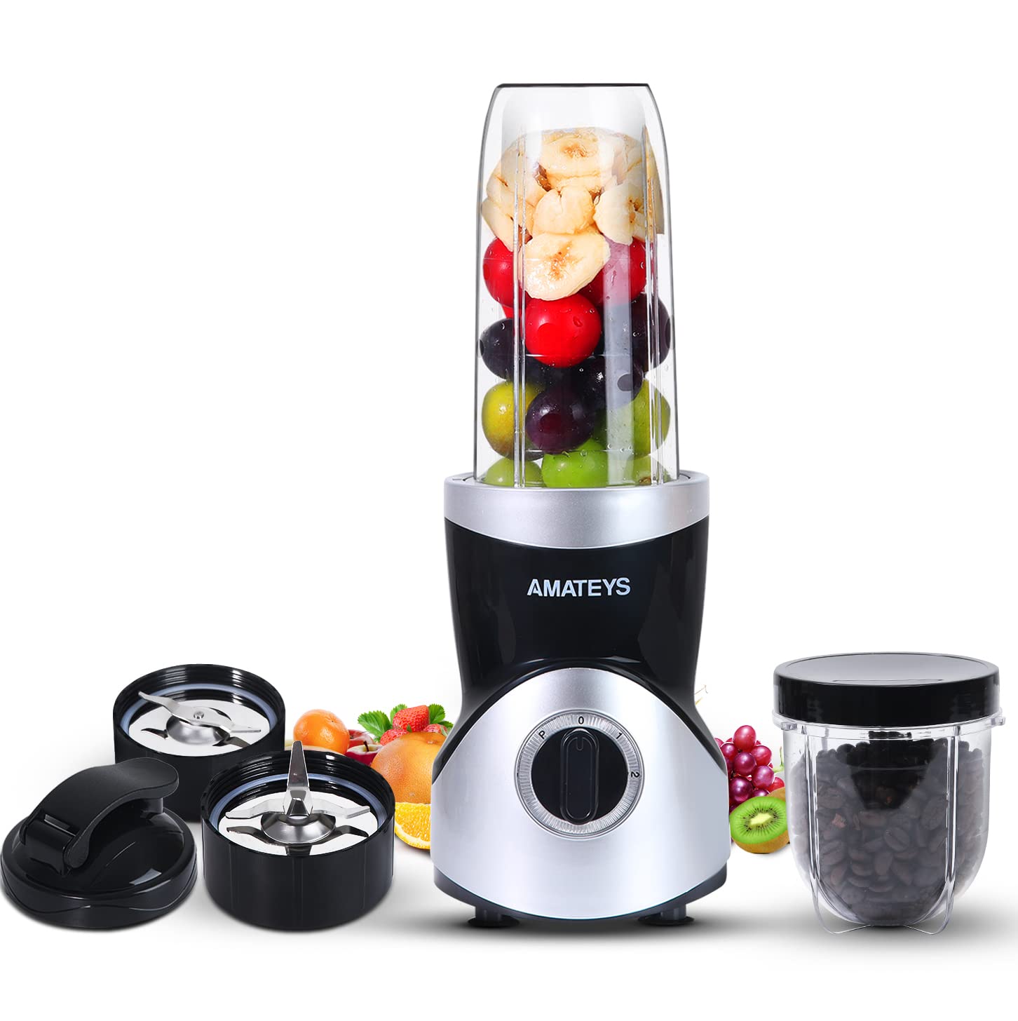 Amateys personal blender in compact design ready for quick smoothies.