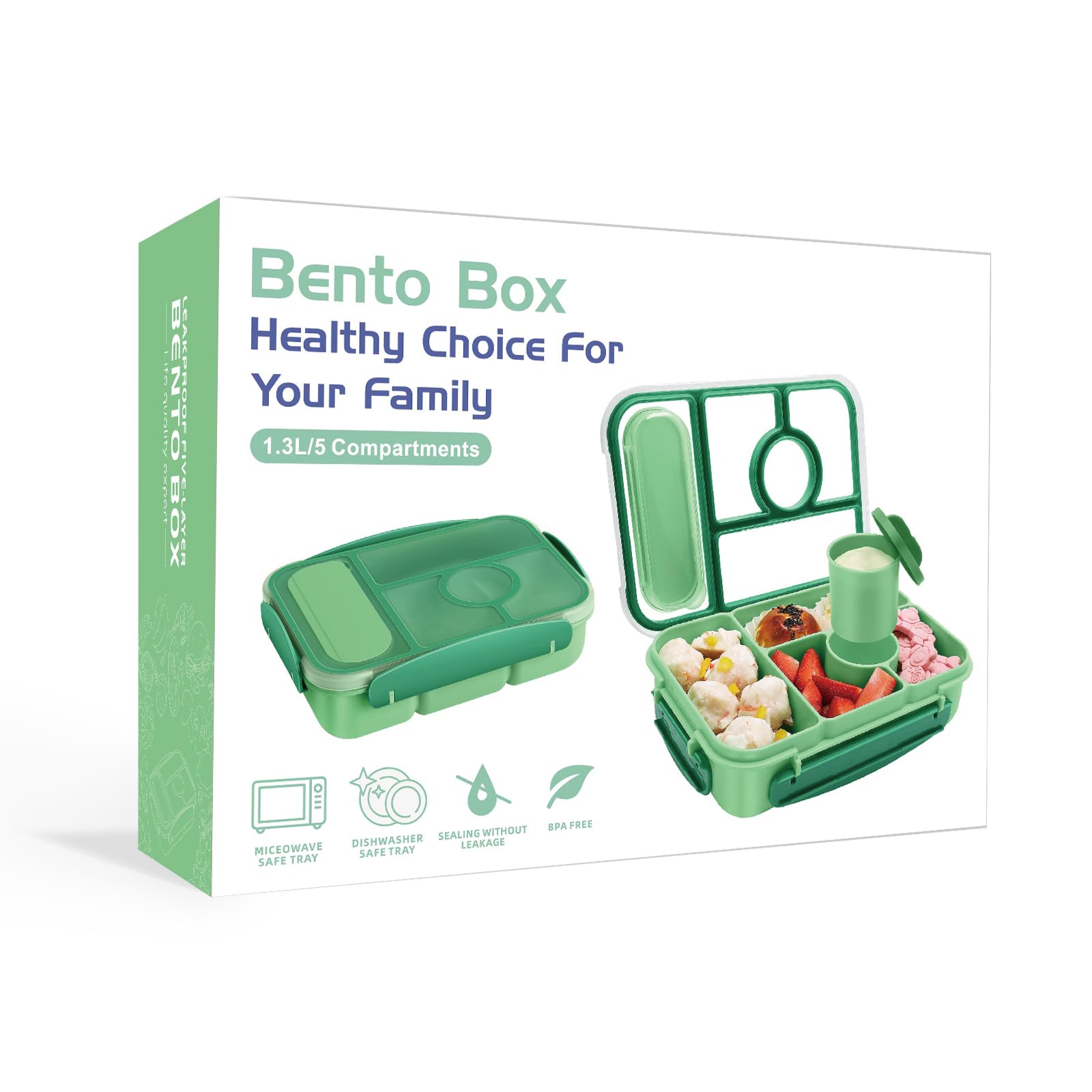 Amathley Bento Box offers 1.3-liter capacity for portions that fit busy days.