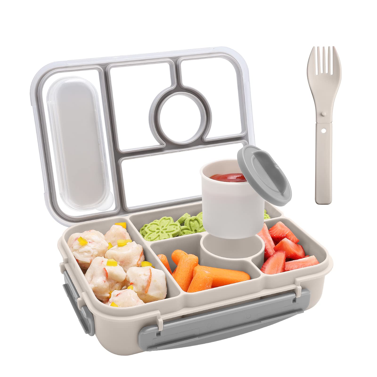 Amathley bento box with five compartments for balanced meals