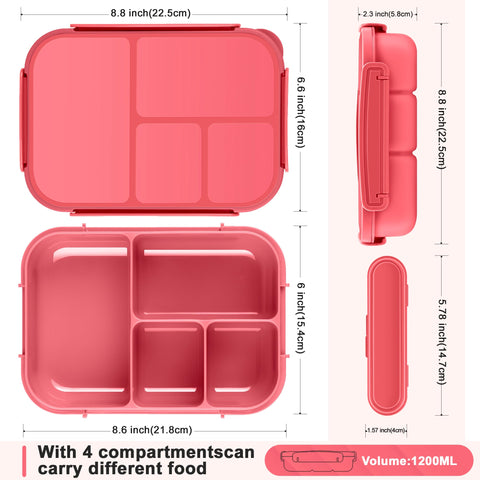 Amathley bento box for adults with leakproof design to prevent spills