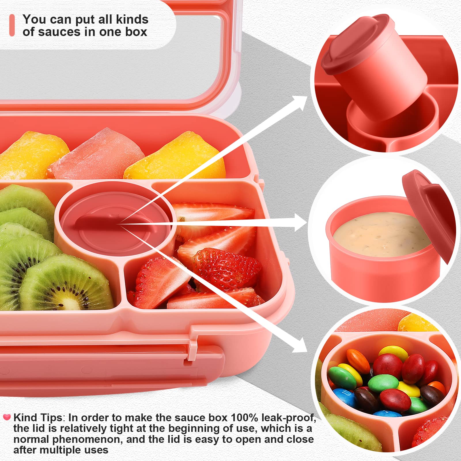 Amathley Bento Box dishwasher-safe and easy to clean after meals.