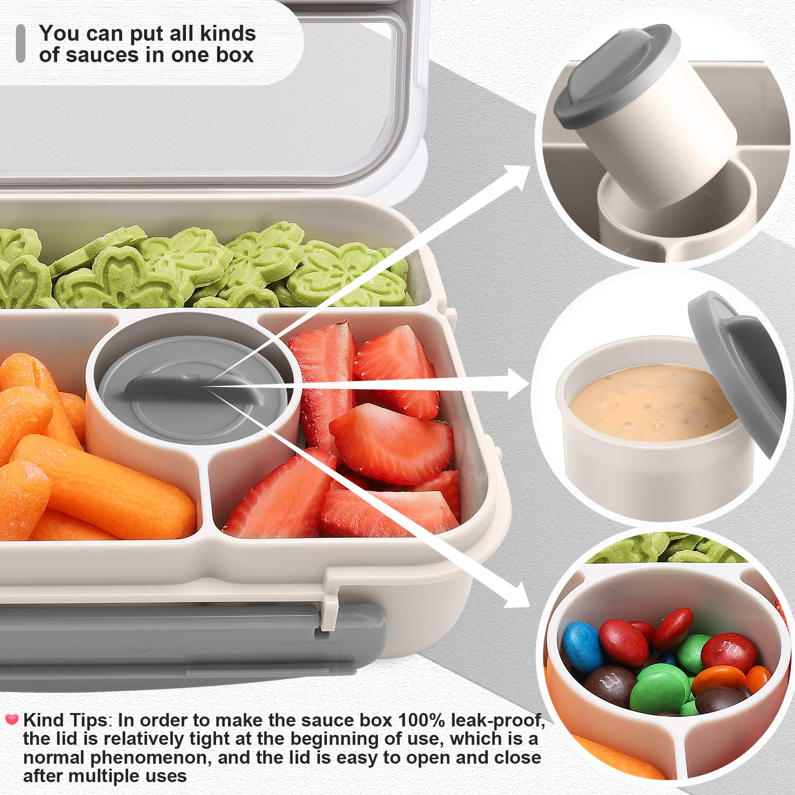 Amathley bento box dishwasher-safe and easy to clean