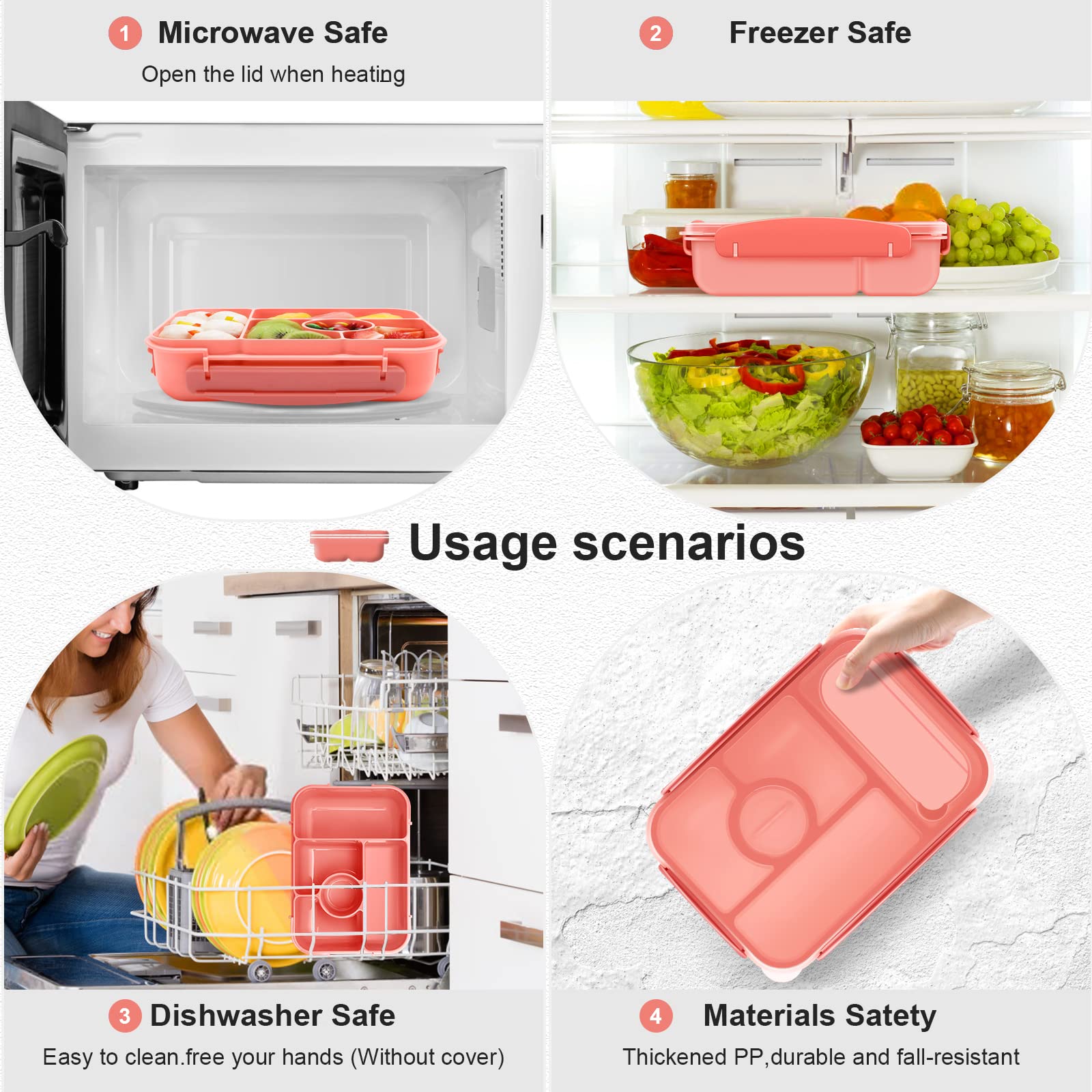 Amathley Bento Box freezer-safe convenience for meal prep and storage.