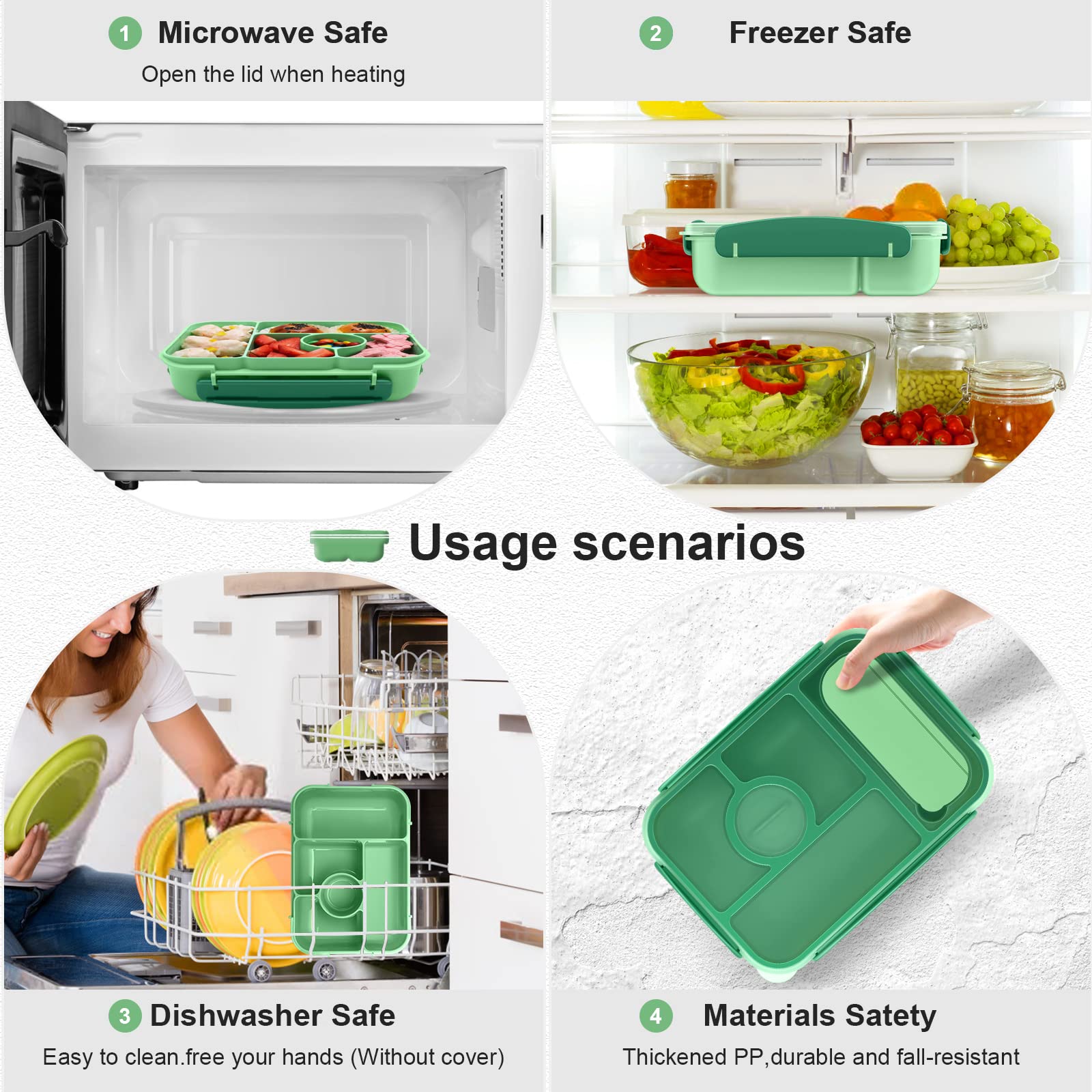 Amathley Bento Box freezer-safe for convenient meal prep and storage.