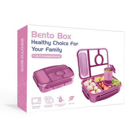 Amathley bento box fits kids and adults for versatile school or office meals.