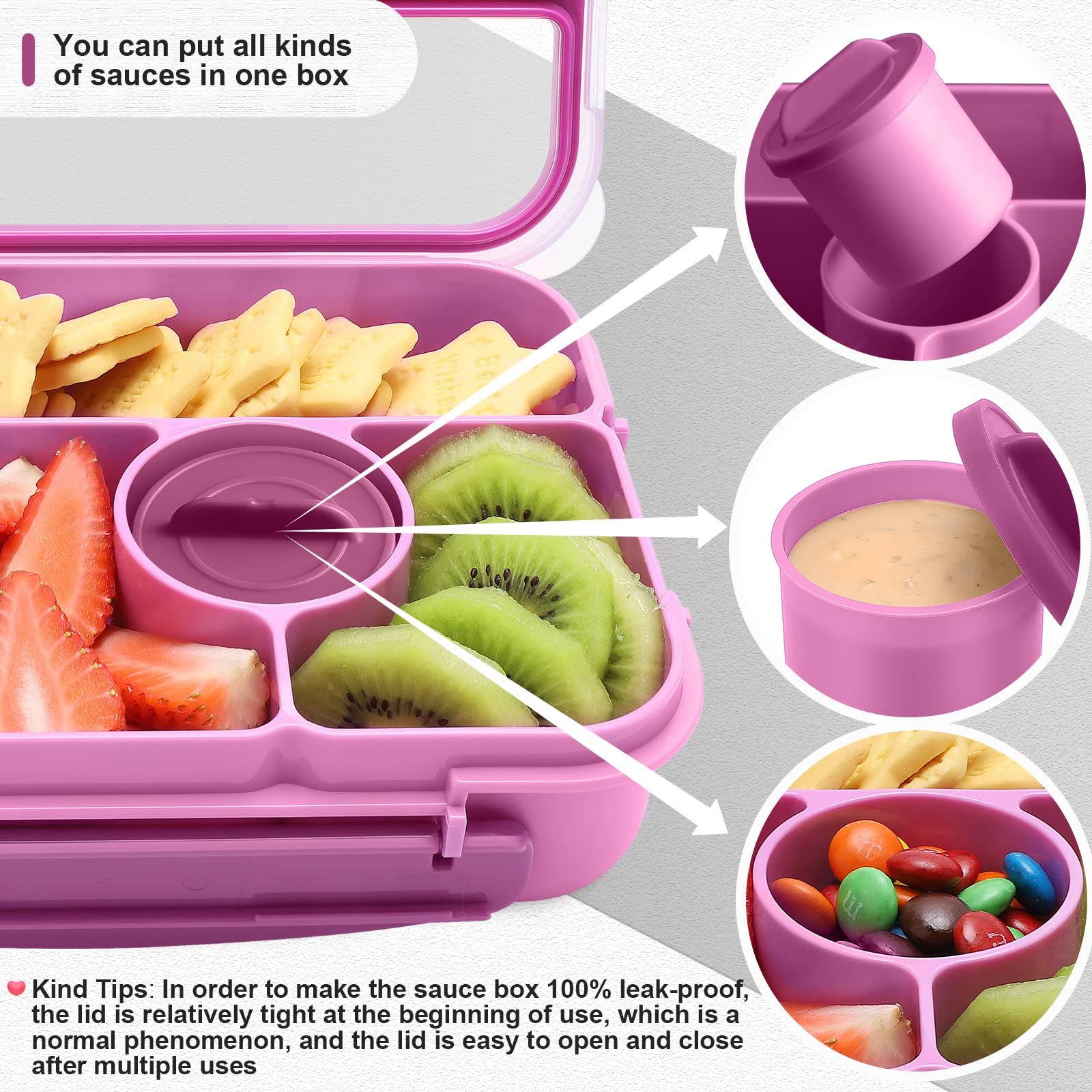 Amathley bento box is microwave and dishwasher safe for convenient reheating and cleaning.