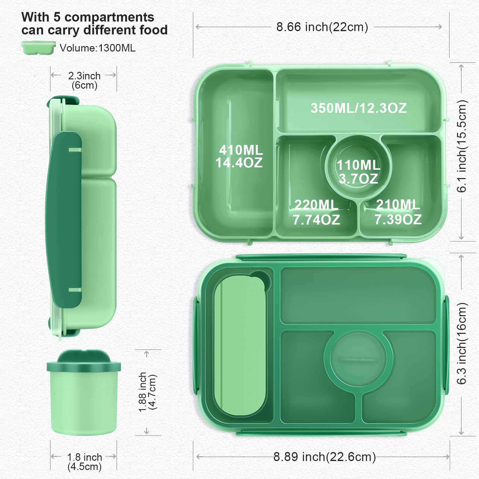 Amathley Bento Box is microwave-safe for quick reheats at work or school.