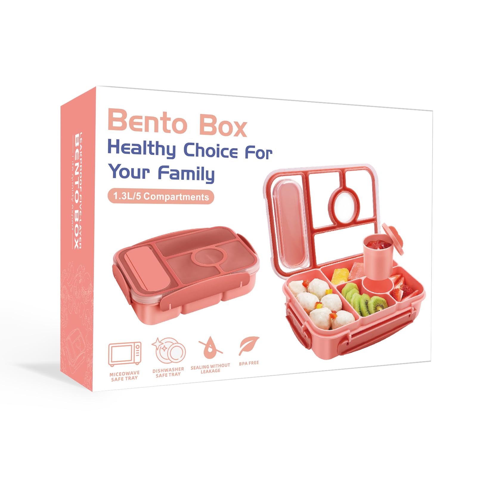 Amathley Bento Box portable lunch option for kids and adults.