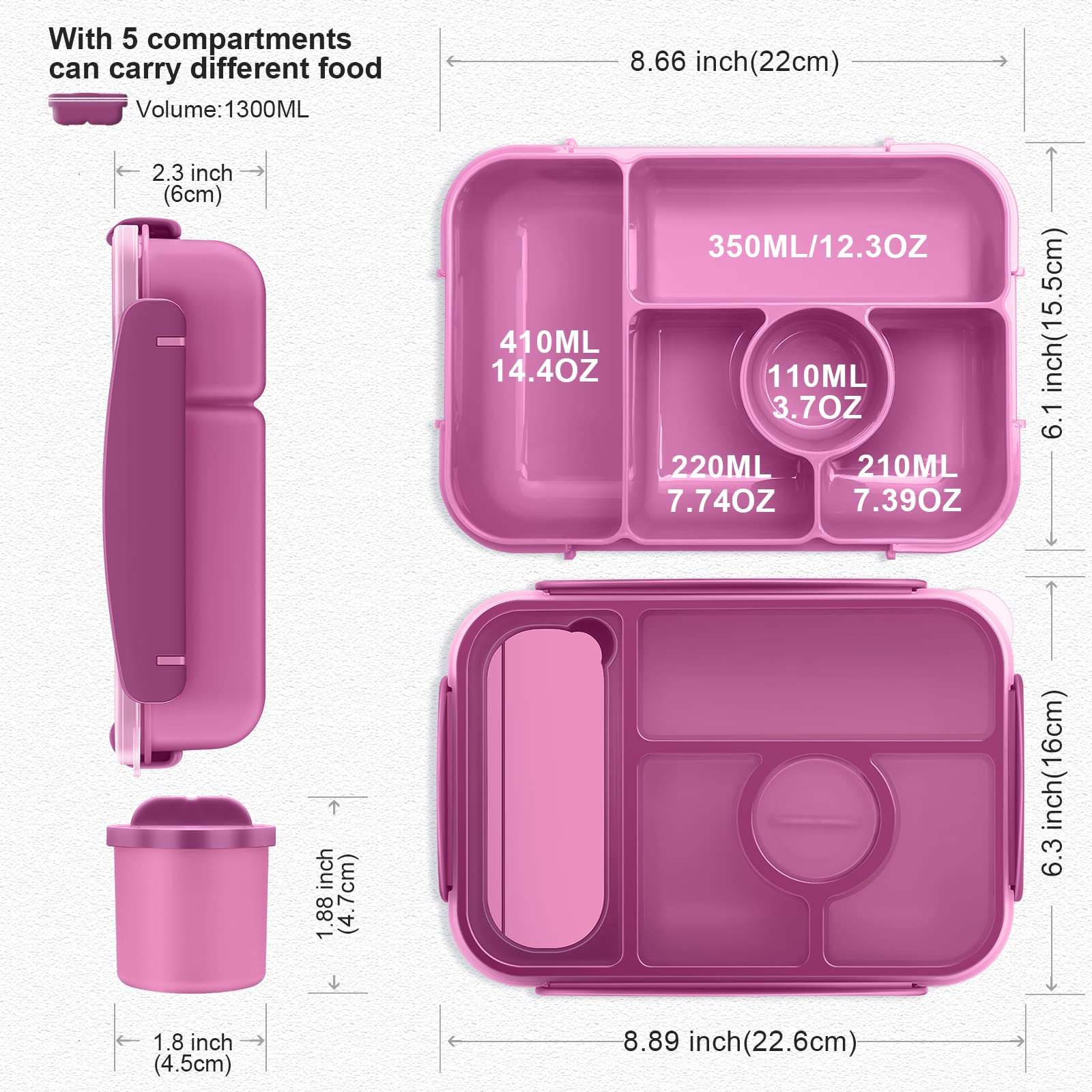 Amathley bento box sauce containers stay leakproof, perfect for dips and dressings.