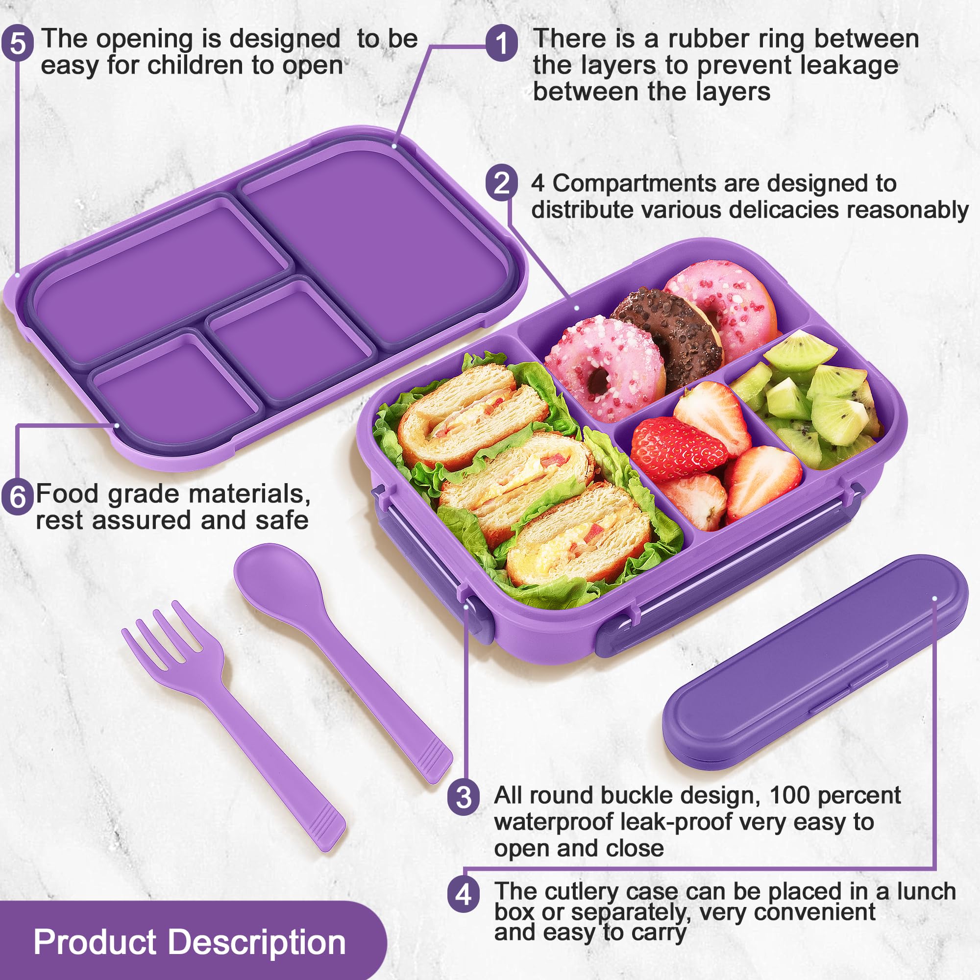 Amathley leakproof lunchbox shows rubber gasket to prevent leaks